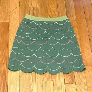 Boden Scalloped Cotton Skirt